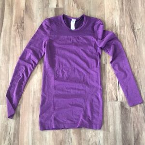 Purple Fabletics long sleeve running top
